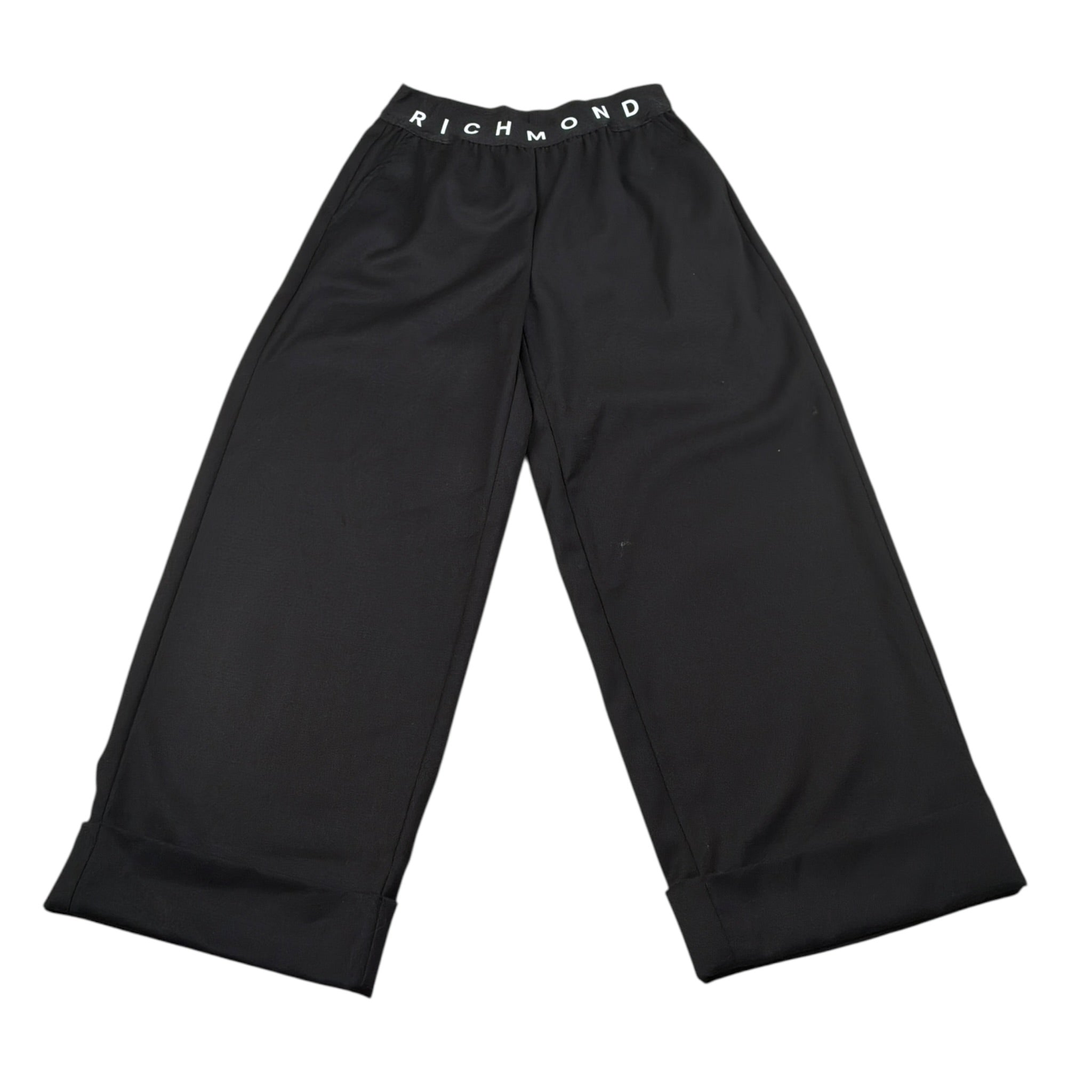 John Richmond Pantalone tinta unita Modello Palazzo Nero per Bambina RGA26055PA NERO JOHN RICHMOND 