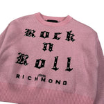 John Richmond Maglia tinta unita con Stampa Rosa per Bambina RGA26061MA ROSA JOHN RICHMOND 