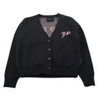 John Richmond Cardigan tinta unita con Stampa Nero per Bambina RGA26062CD NERO JOHN RICHMOND 