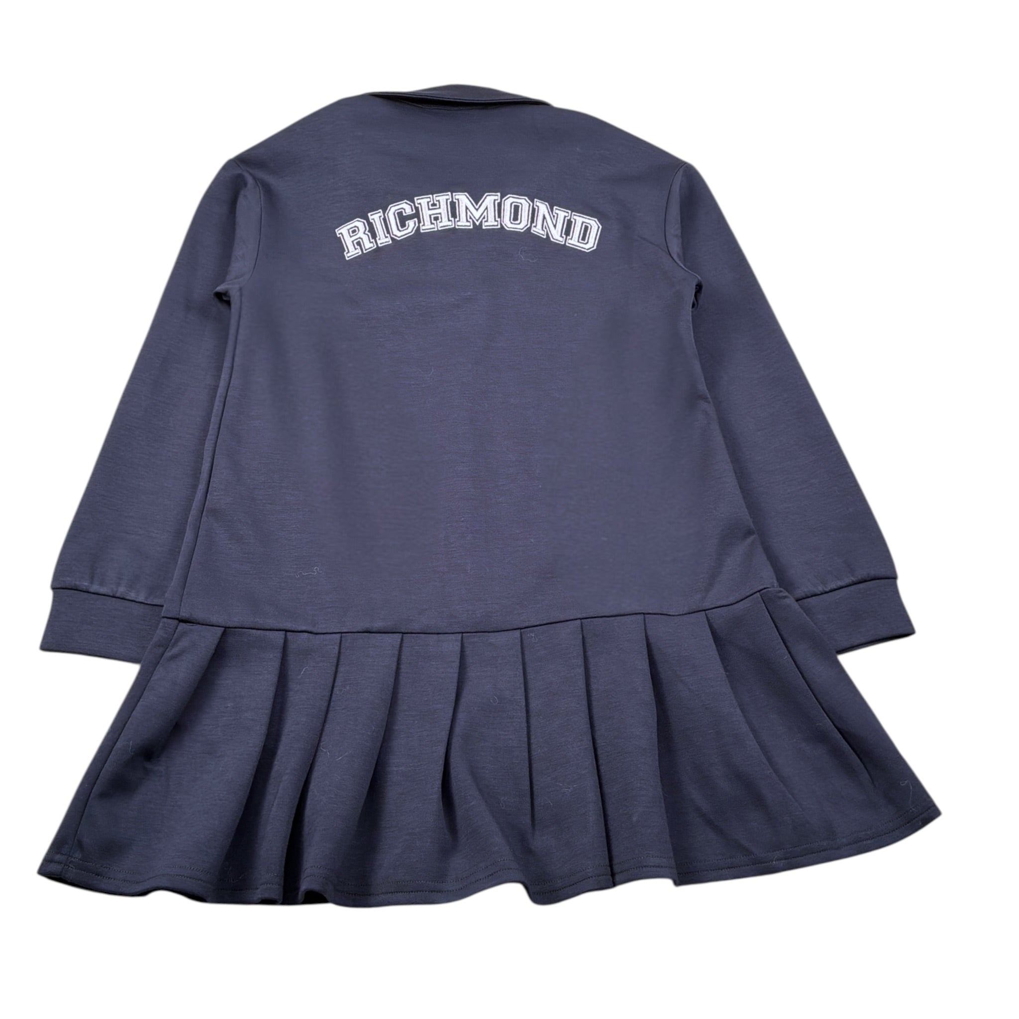 John Richmond Abito Manica Lunga tinta unita con Logo Blu per Bambina RGA26064VE BLU JOHN RICHMOND 