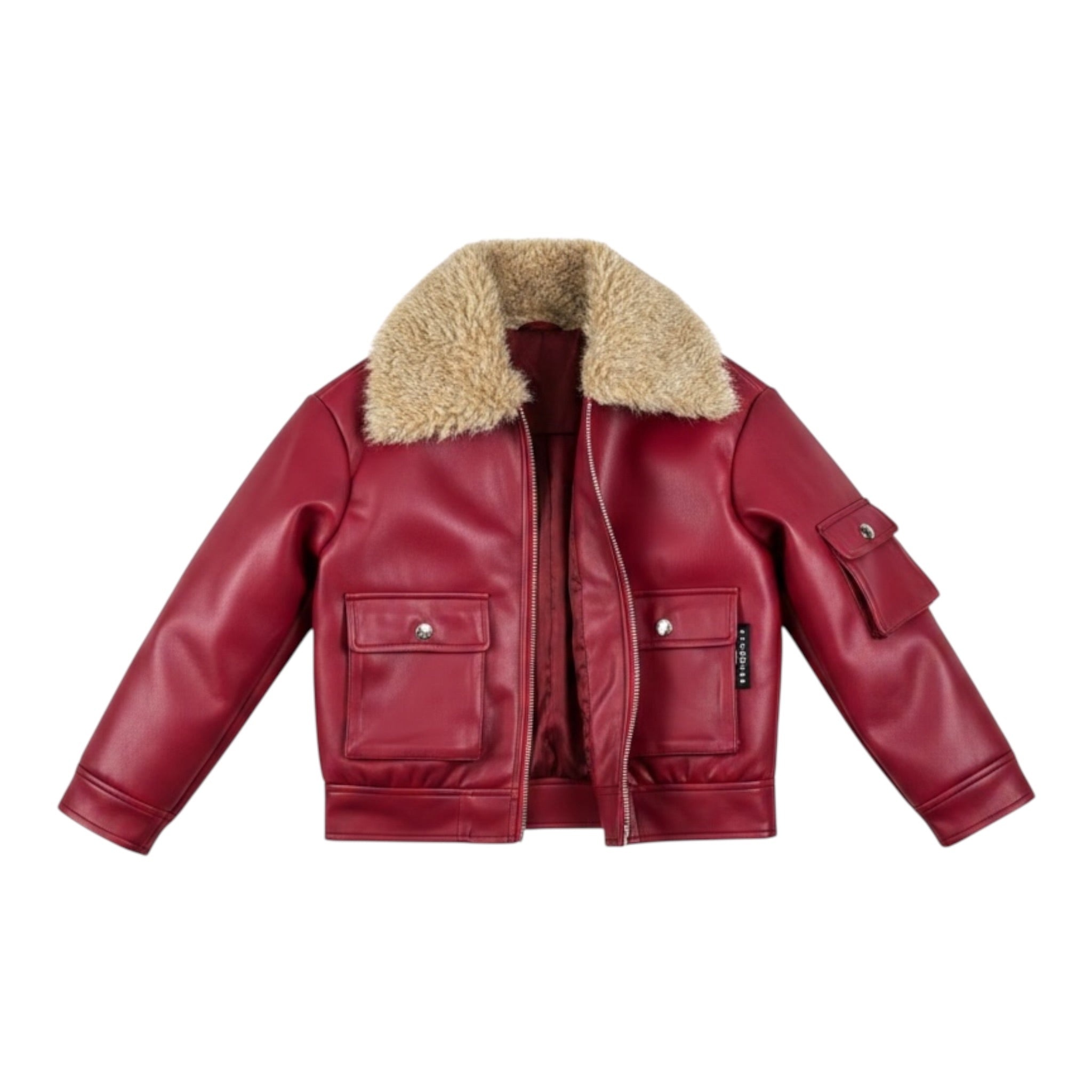 John Richmond Giubbino In Ecopelle con Pelliccia Rosso per Bambina RGA26084MT ROSSO JOHN RICHMOND 