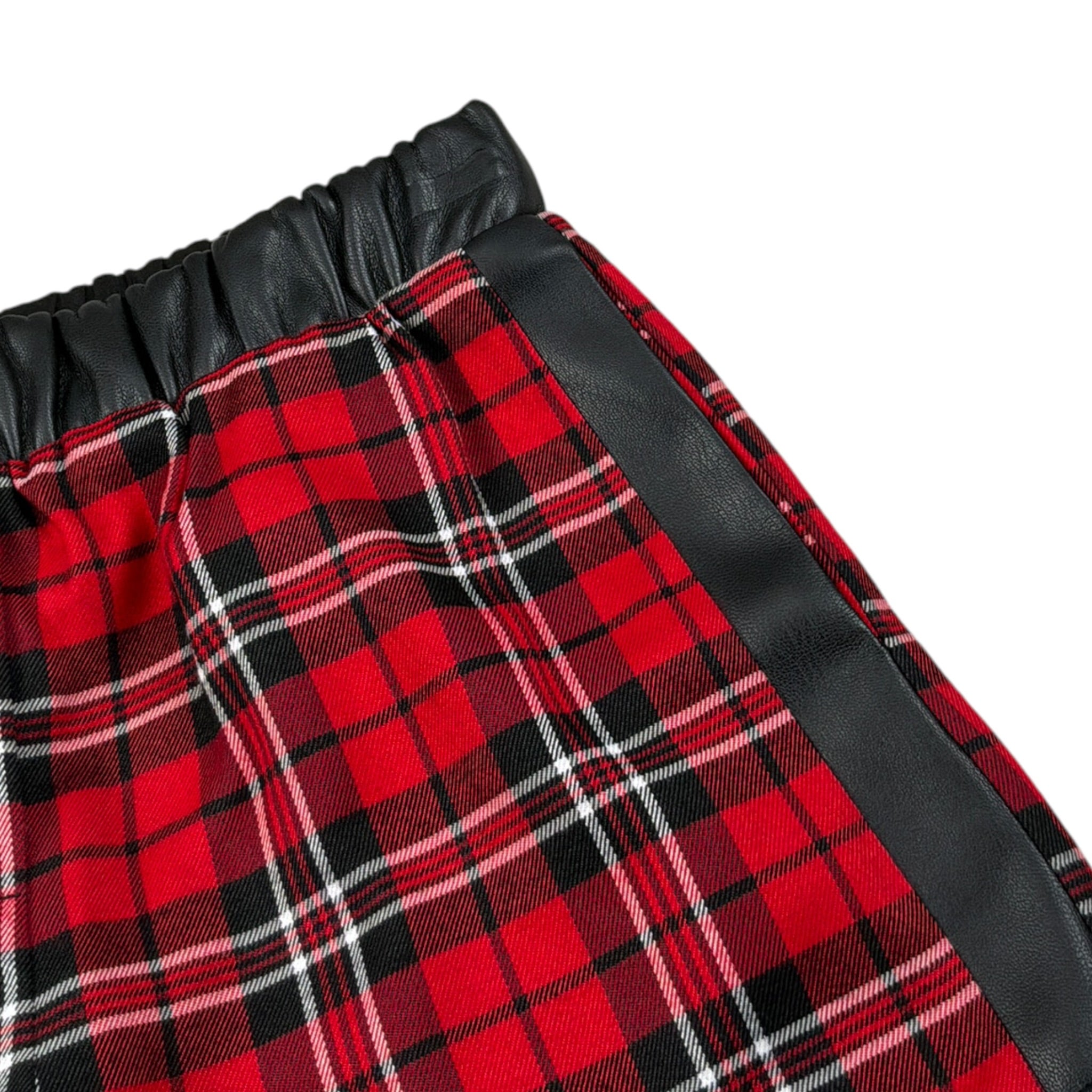 John Richmond Short tinta unita con Fantasia Scozzese Rosso per Bambina RGA26089SH ROSSO JOHN RICHMOND 
