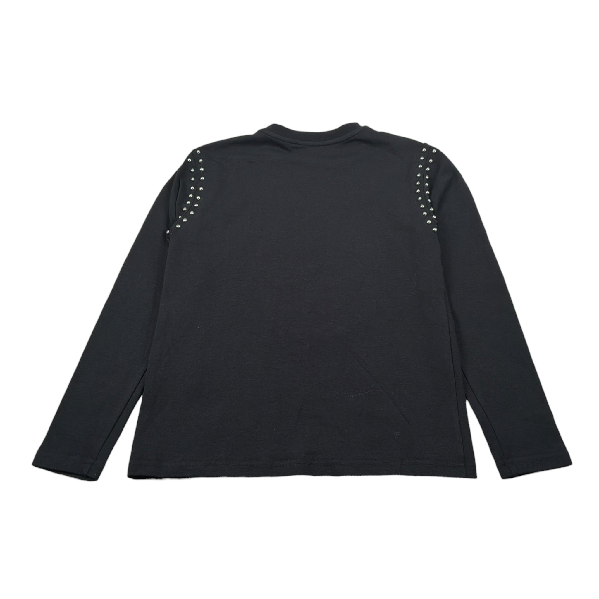 John Richmond Shirt Girocollo tinta unita con Applicazioni Nero per Bambina RGA2608ETS NERO JOHN RICHMOND 
