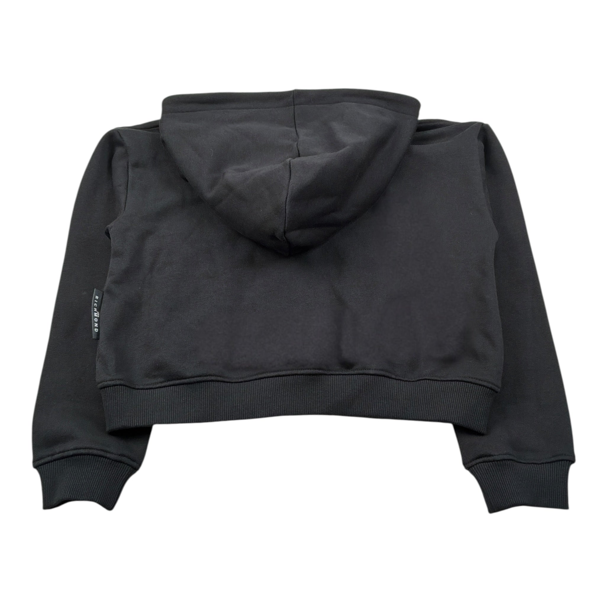 John Richmond Felpa con Zip E Cappuccio tinta unita Nero per Bambina RGA26091FE NERO JOHN RICHMOND 