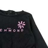 John Richmond Abito Manica Lunga Bicolore Nero/Rosa per Neonata RGA26097VE NERO/ROSA JOHN RICHMOND 