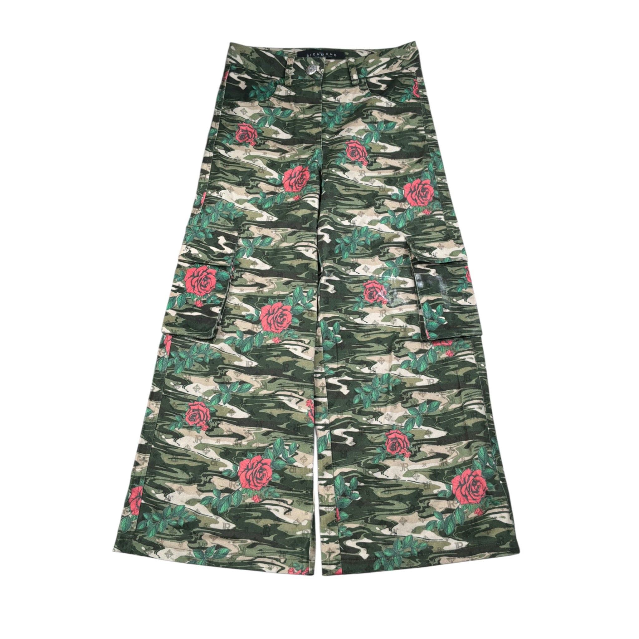 John Richmond Pantalone tinta unita con Fantasia Verde per Bambina RGA26108PA VERDE JOHN RICHMOND 