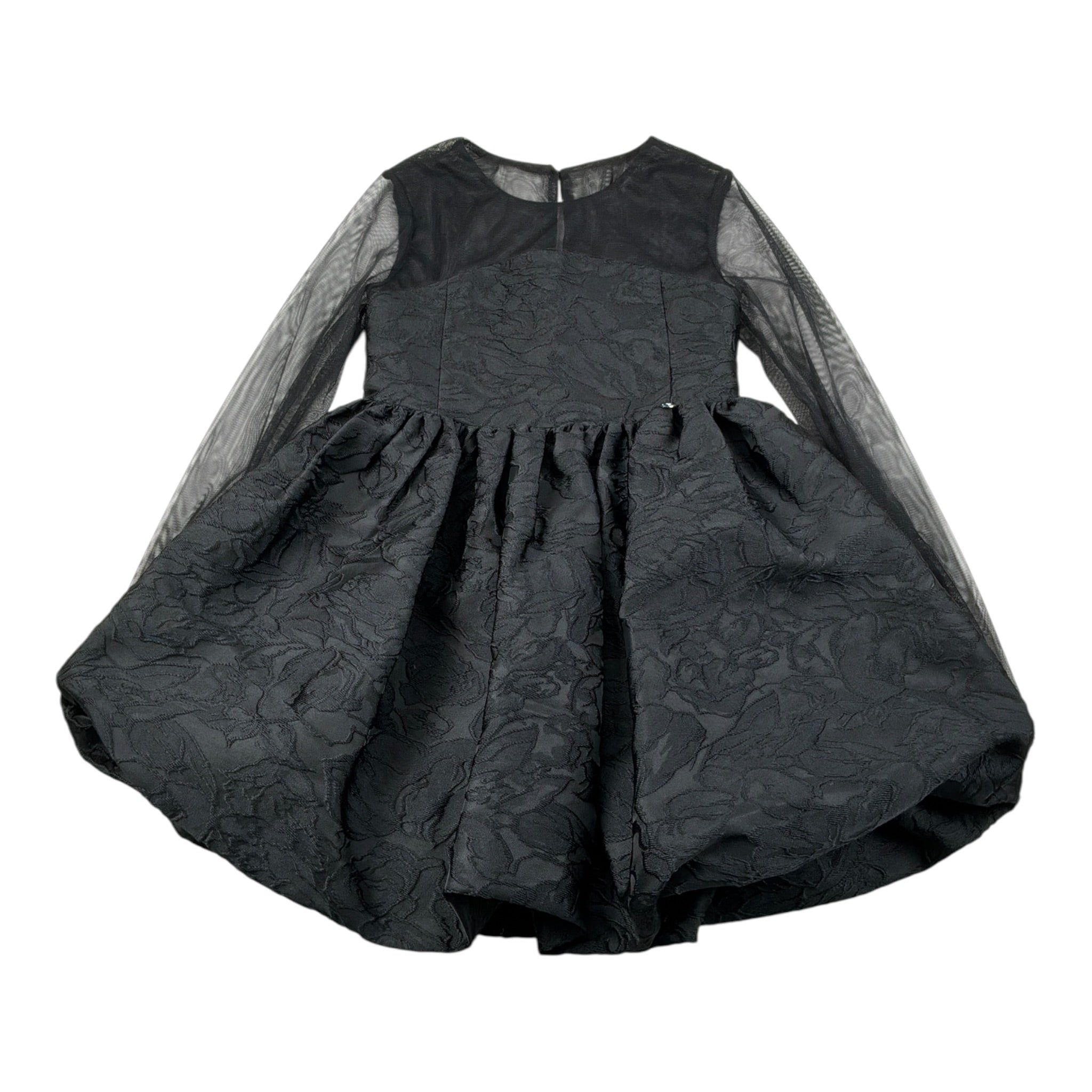 John Richmond Abito tinta unita con Trasparenze Nero per Bambina RGA26116VE NERO JOHN RICHMOND 