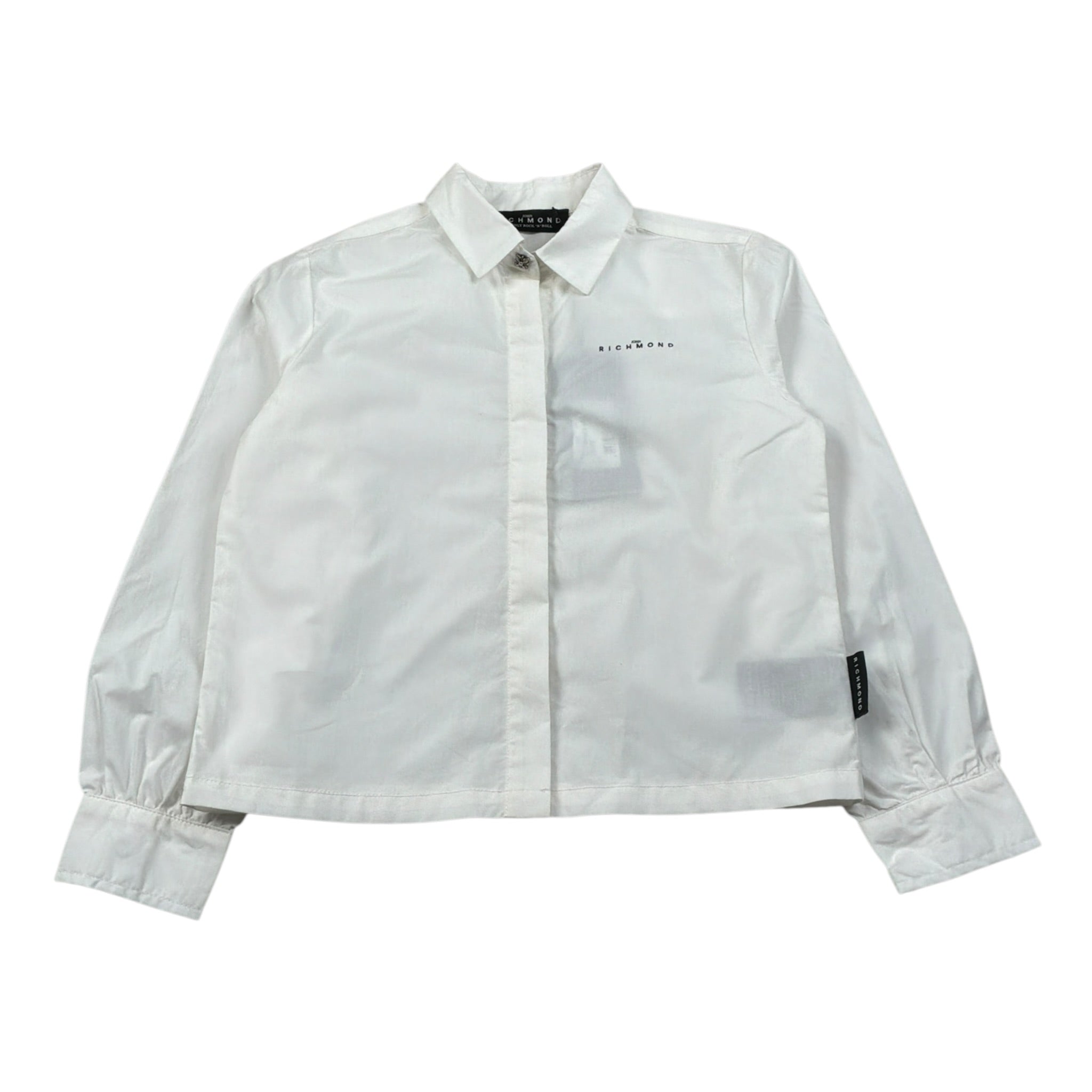 John Richmond Camicia Manica Lunga tinta unita Bianco per Bambina RGA26131CA BIANCO JOHN RICHMOND 