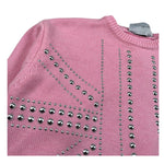 John Richmond Maglia Girocollo tinta unita con Applicazioni Rosa per Bambina RGA26136MA ROSA JOHN RICHMOND 