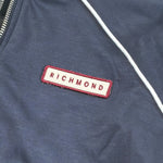 John Richmond Felpa tinta unita con Zip E Cappuccio Blu per Bambina RGA2614FE BLU JOHN RICHMOND 