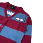 John Richmond Cardigan Bicolore con Fantasia A Righe Rosso/Azzurro per Bambina RGA26158CD ROSSO/AZZURRO JOHN RICHMOND 