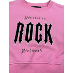 John Richmond Felpa Chiusa Girocollo tinta unita con Logo Rosa per Bambina RGA26166FE ROSA JOHN RICHMOND 