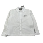 John Richmond Camicia Manica Lunga tinta unita Co Brillantini Bianco per Bambina RGA26174CA BIANCO JOHN RICHMOND 