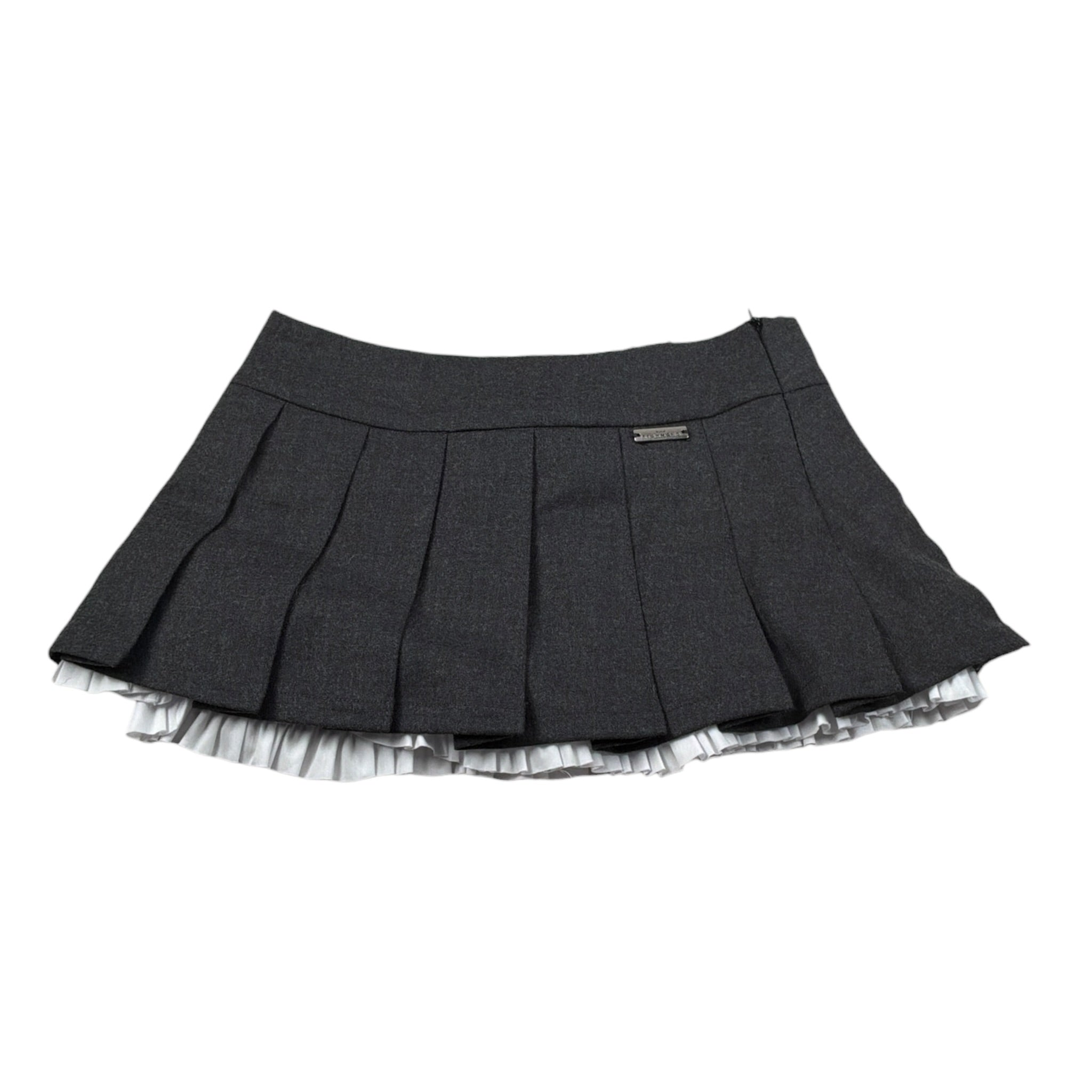 John Richmond Gonna tinta unita con Zip Grigio per Bambina RGA26181GO GRIGIO JOHN RICHMOND 