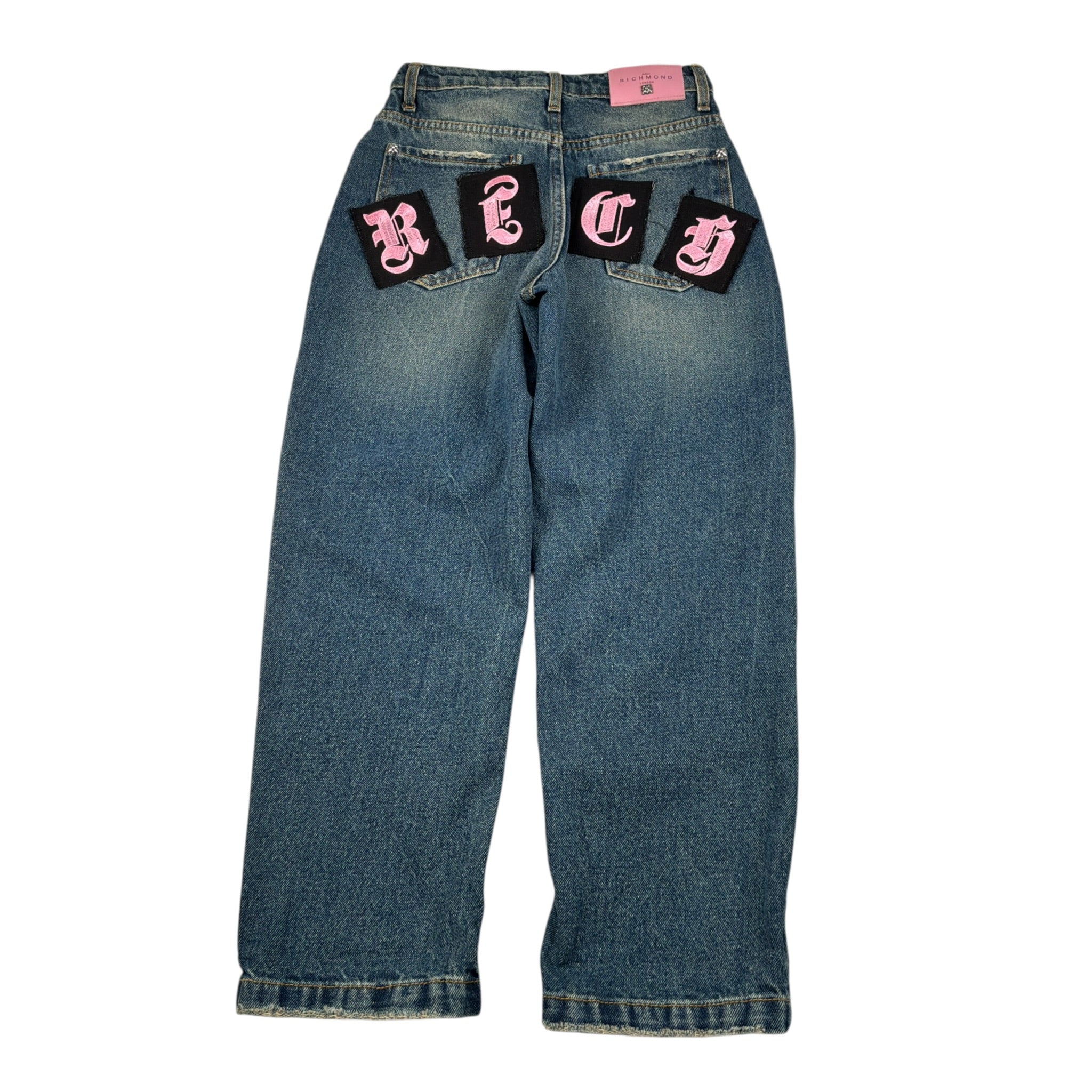 John Richmond Jeans tinta unita con Logo Blu per Bambina RGA26187JE BLU JOHN RICHMOND 