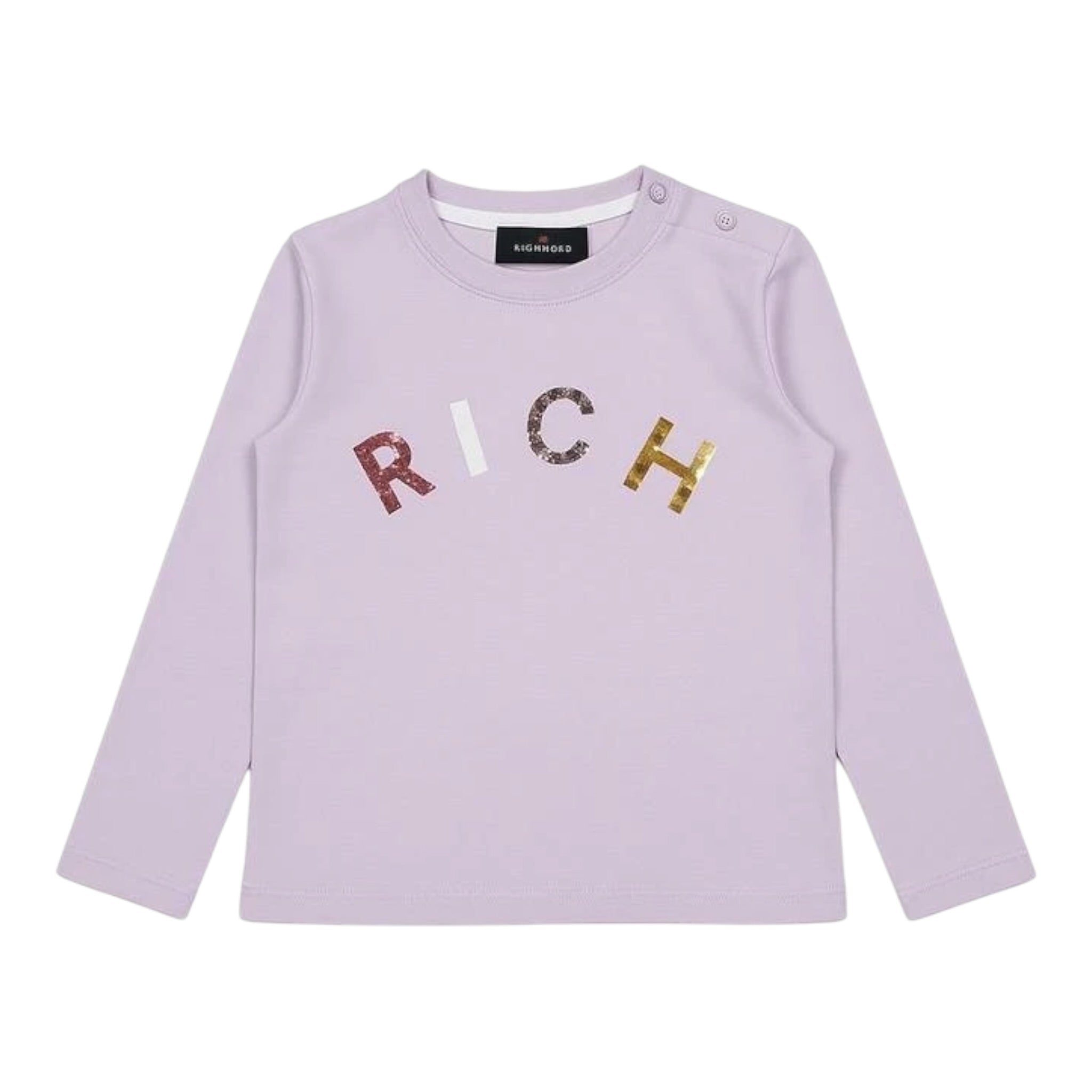 John Richmond Shirt tinta unita con Stampa Rosa per Neonata RIA24054TS ROSA JOHN RICHMOND 