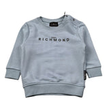 John Richmond Felpa Chiusa Girocollo tinta unita con Logo Azzurro per Neonato RIA25003CFF AZZURRO JOHN RICHMOND 