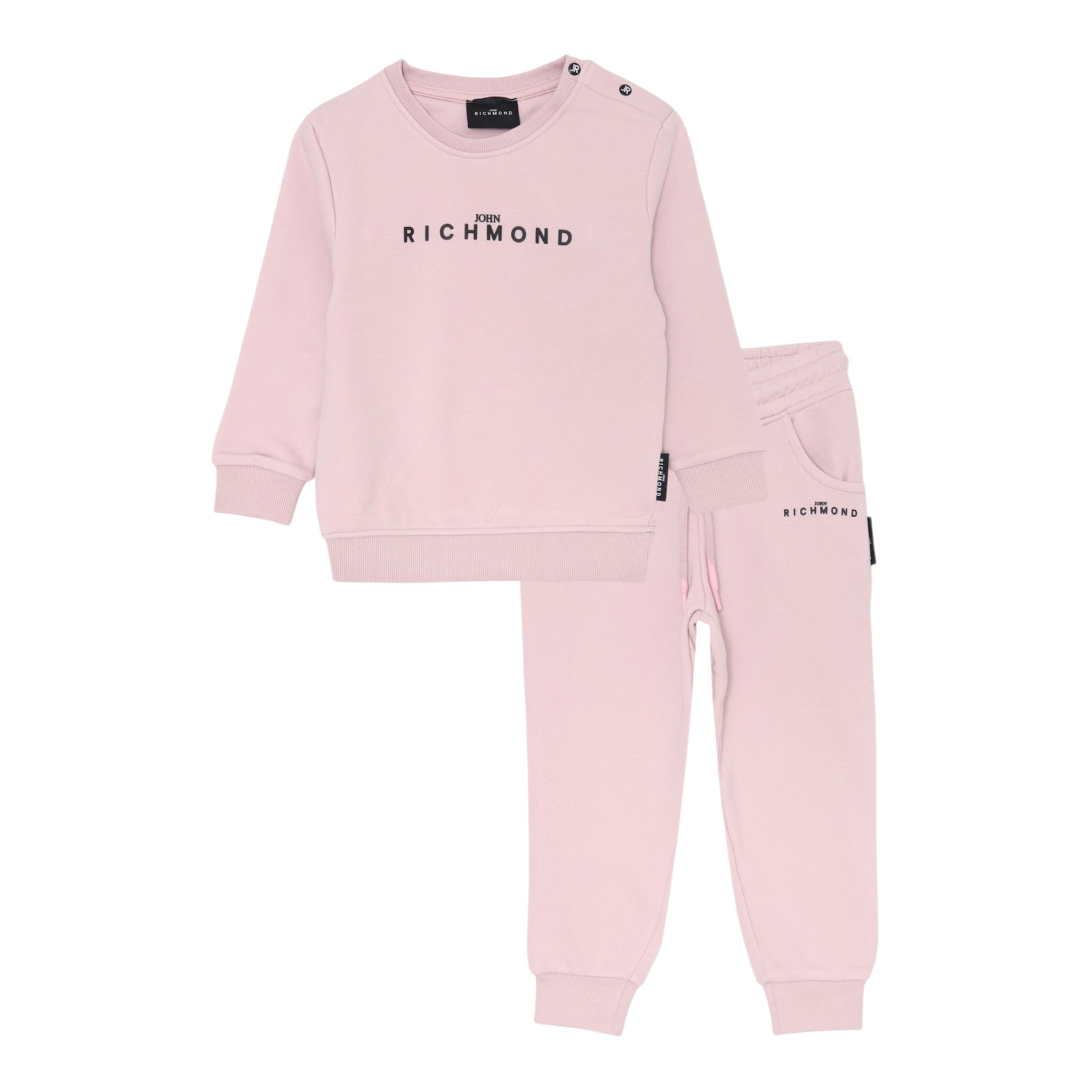 John Richmond Completo 2 Pezzi Felpa-Pantalone tinta unita Rosa per Neonata RIA25003CFX ROSA JOHN RICHMOND 