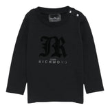 John Richmond Shirt tinta unita con Logo Nero per Neonato RIA25004TS NERO JOHN RICHMOND 