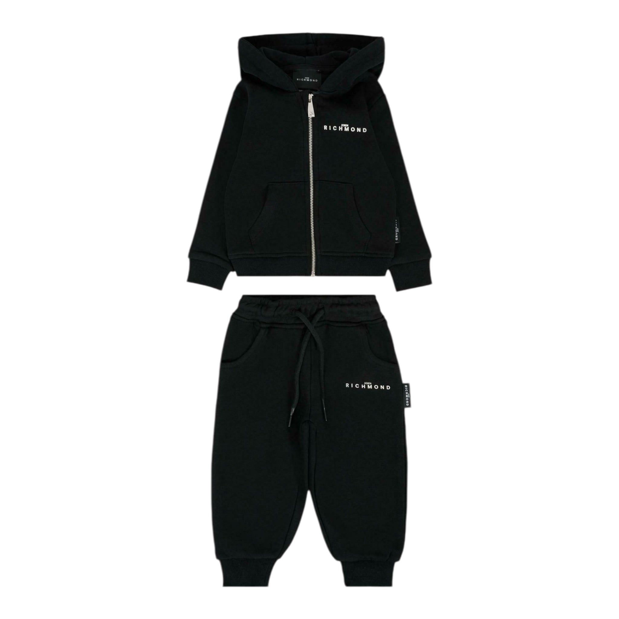 John Richmond Completo 2Pz Felpa-Pantalone tinta unita Nero per Neonato RIA25007CF NERO JOHN RICHMOND 