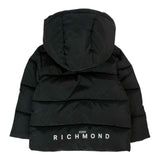John Richmond Giubbino tinta unita con Cappuccio Stampe Logo Nero per Neonato RIA25011PI NERO JOHN RICHMOND 