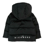John Richmond Giubbino tinta unita con Cappuccio Stampe Logo Nero per Neonato RIA25011PIXX NERO JOHN RICHMOND 