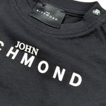 John Richmond Shirt Girocollo tinta unita con Stampa Nero per Neonato RIA25012TSX NERO JOHN RICHMOND 