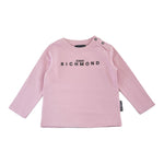 John Richmond Shirt Girocollo tinta unita con Stampa Rosa per Neonata RIA25012TSXX ROSA JOHN RICHMOND 