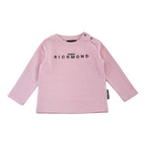 John Richmond Shirt Girocollo tinta unita con Stampa Rosa per Neonata RIA25012TSXX ROSA JOHN RICHMOND 