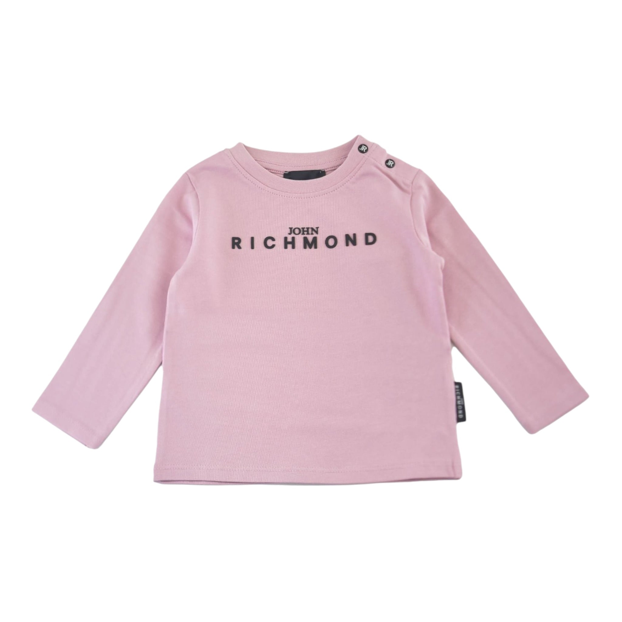 John Richmond Shirt Girocollo tinta unita con Stampa Rosa per Neonata RIA25012TSXX ROSA JOHN RICHMOND 