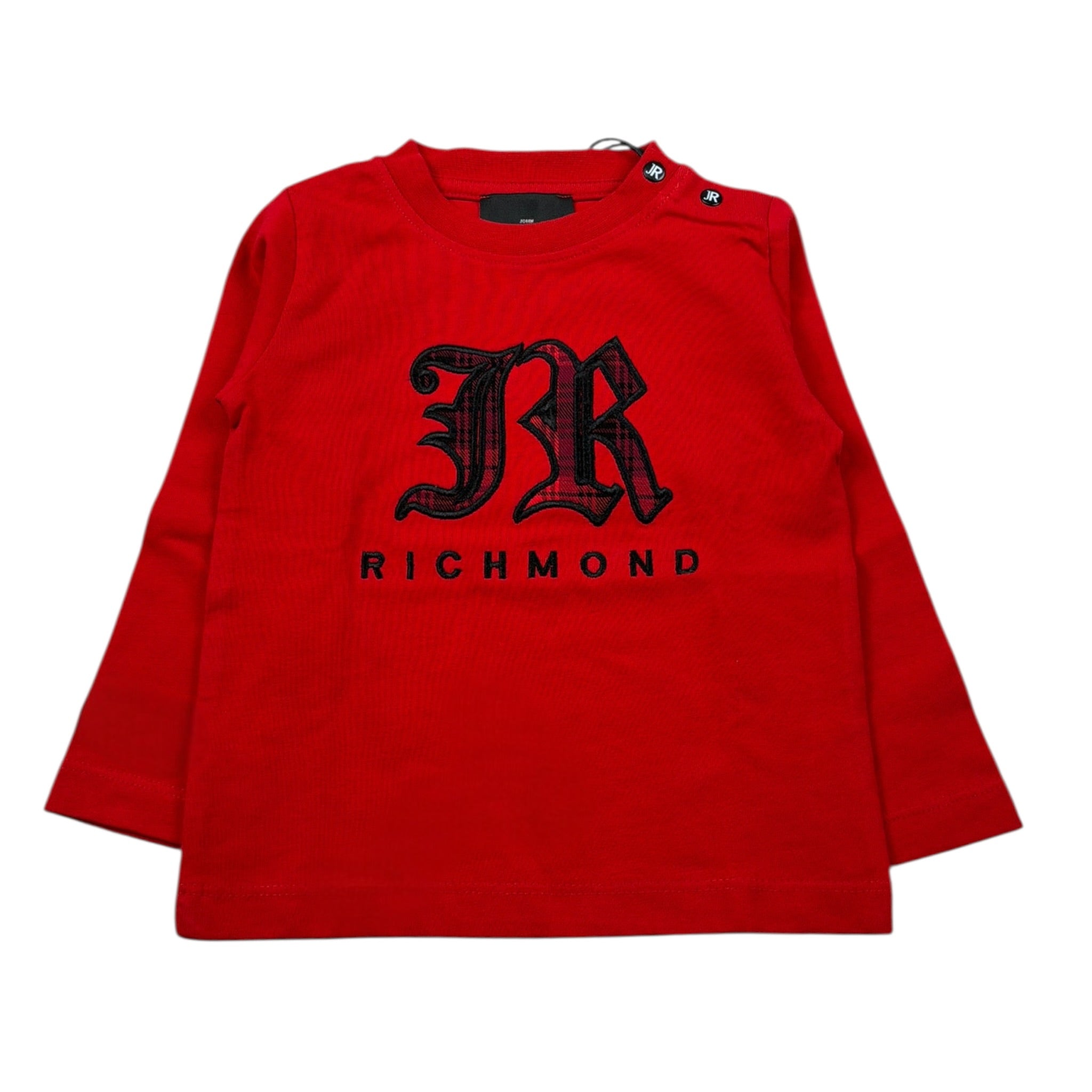 John Richmond Shirt Girocollo tinta unita con Stampa Rosso per Neonato RIA25035TS ROSSO JOHN RICHMOND 