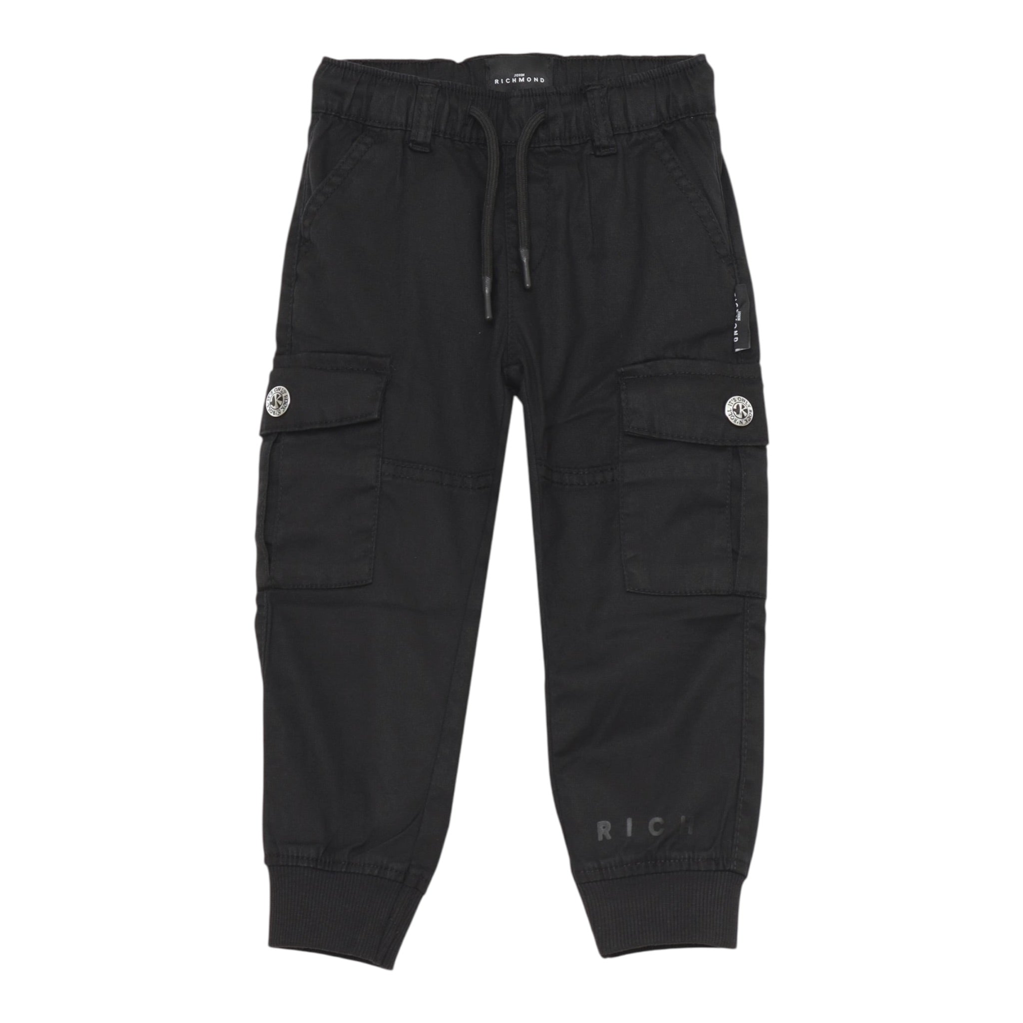John Richmond Pantalone tinta unita con Elastico In Vita Nero per Neonato RIA25042PAXX NERO JOHN RICHMOND 