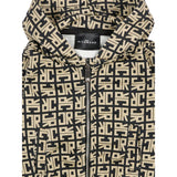 John Richmond Felpa con Zip E Cappuccio Bicolore Nero/Beige per Neonato RIA25047FEXX NERO/BEIGE JOHN RICHMOND 