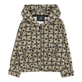 John Richmond Felpa con Zip E Cappuccio Bicolore Nero/Beige per Neonato RIA25047FEXX NERO/BEIGE JOHN RICHMOND 