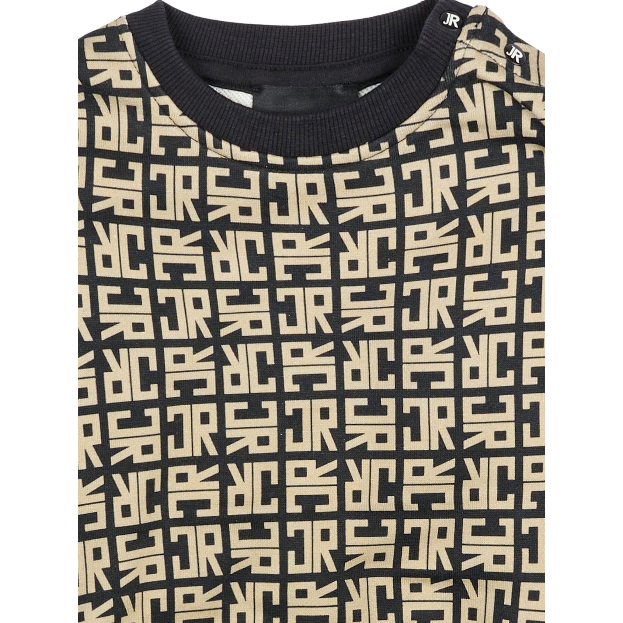 John Richmond Felpa Girocollo Stampa Fantasia Nero/Beige per Neonato RIA25048FE NERO/BEIGE JOHN RICHMOND 