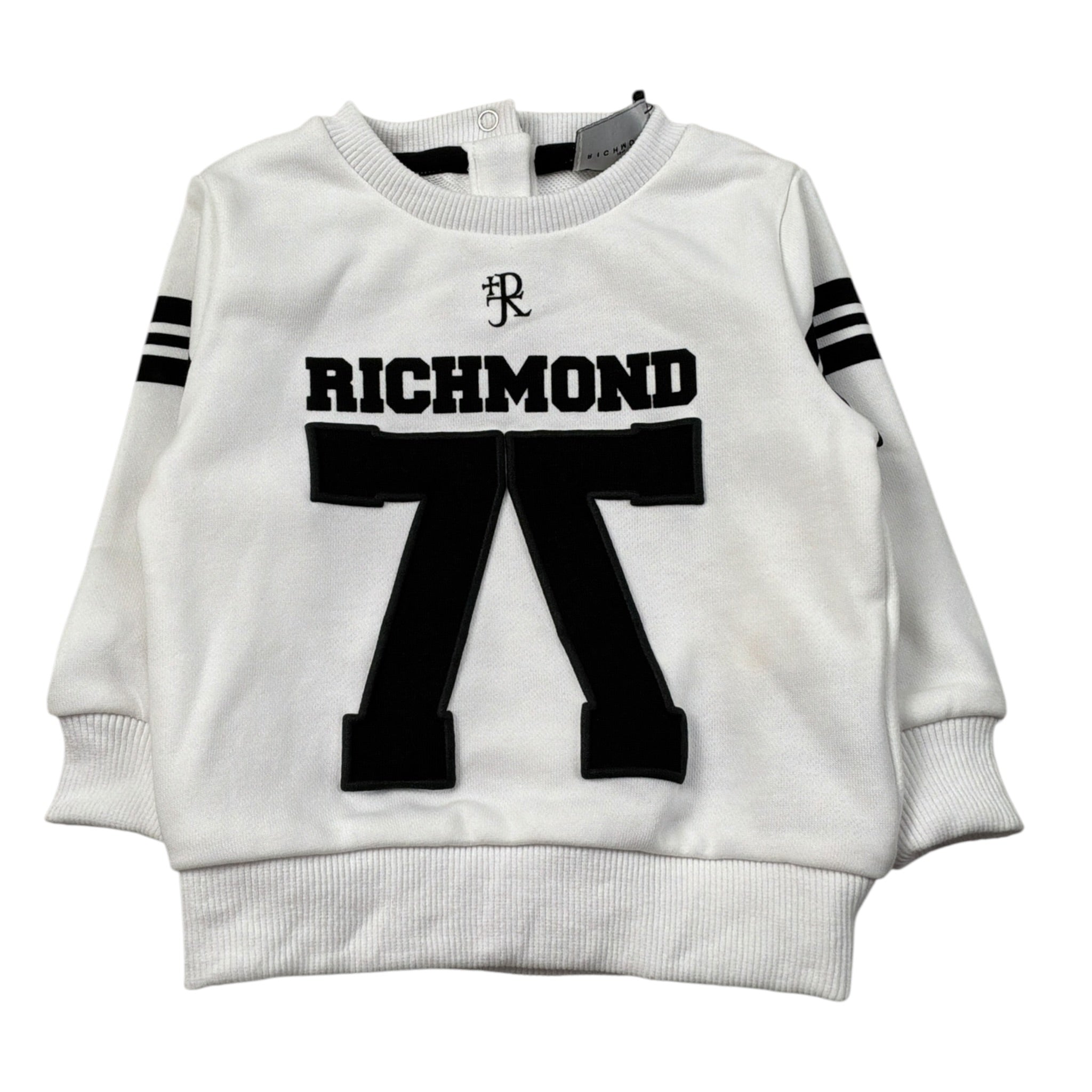 John Richmond Felpa Chiusa Girocollo tinta unita con Logo Bianco per Neonato RIA25051FE BIANCO JOHN RICHMOND 