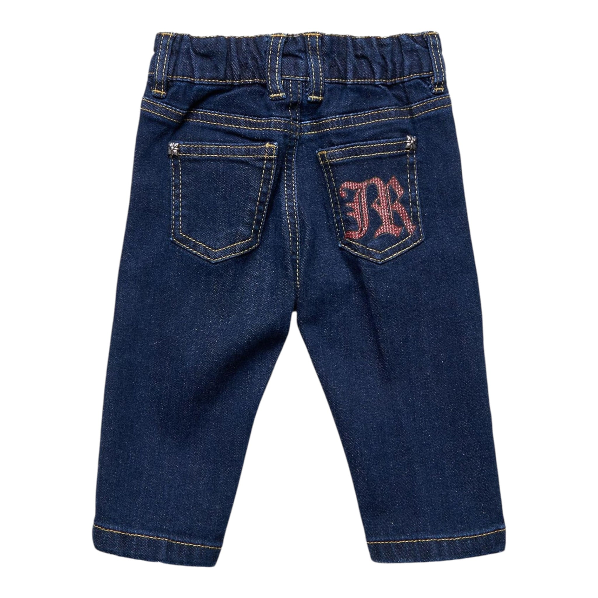 John Richmond Jeans tinta unita con Elastico In Vita Blu per Bambina RIA25081JE BLU JOHN RICHMOND 