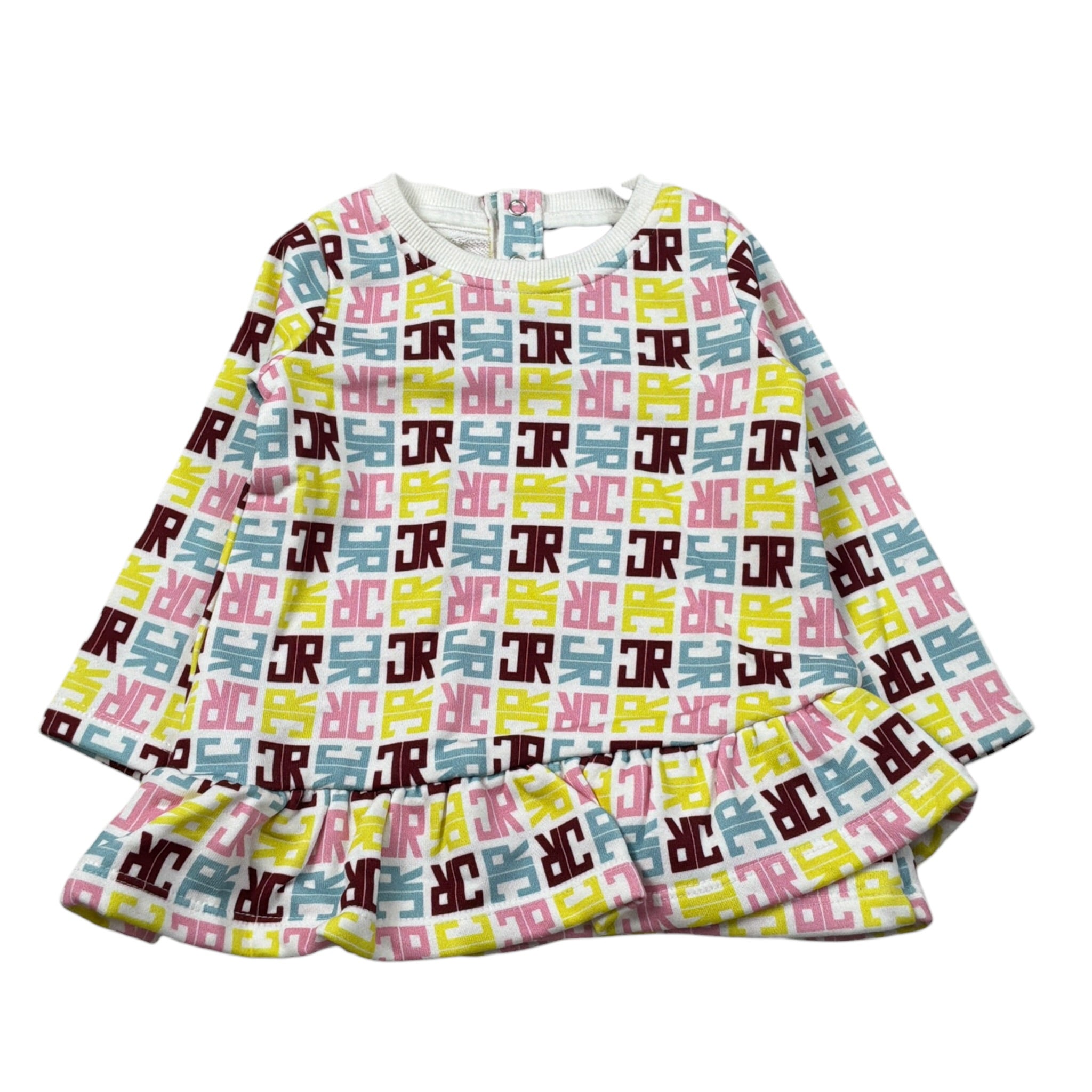 John Richmond Abito Manica Lunga tinta unita con Stampe Bianco per Neonata RIA25085VE BIANCO JOHN RICHMOND 