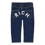 John Richmond Jeans tinta unita con Elastico In Vita Blu per Neonata RIA25090JE BLU JOHN RICHMOND 