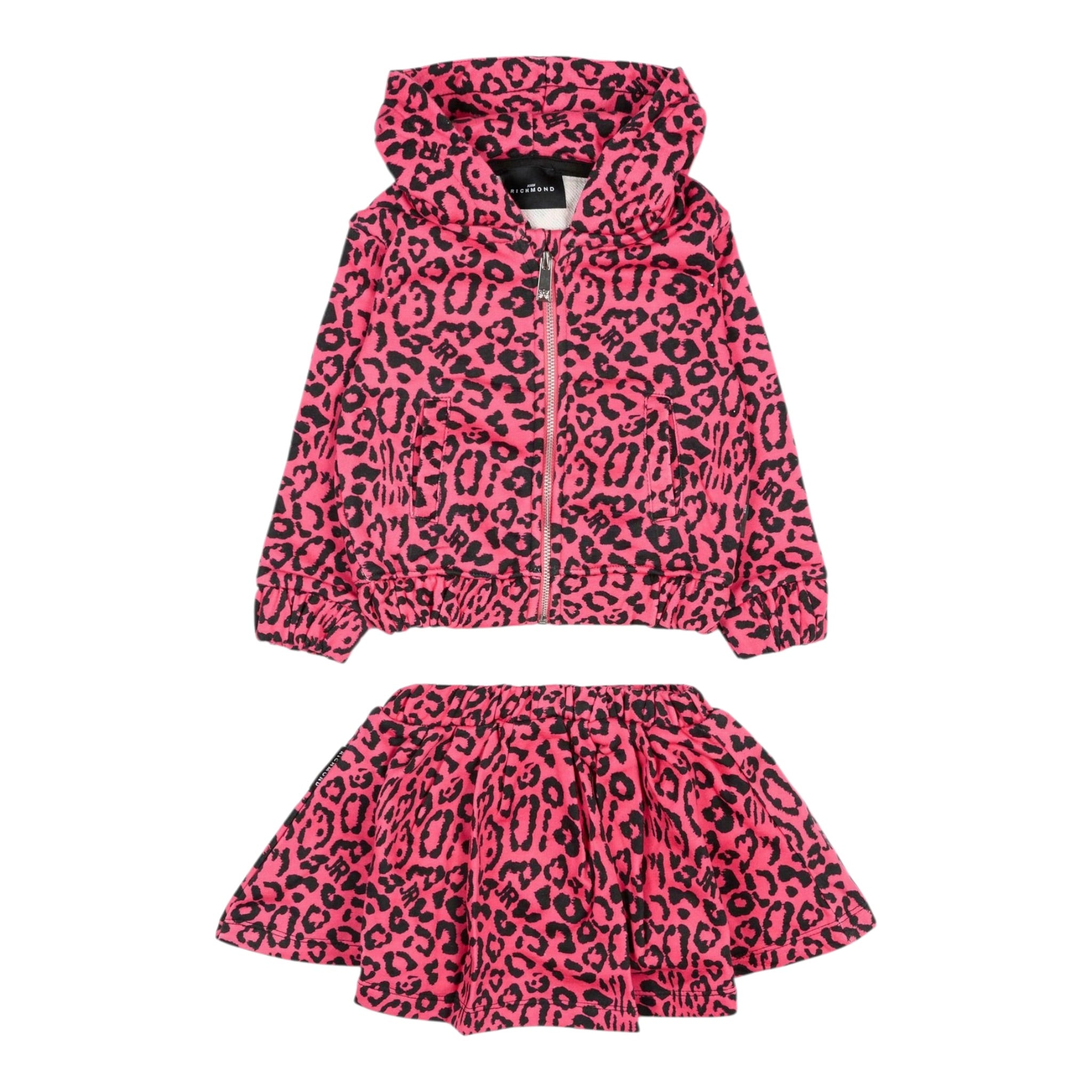 John Richmond Completo 2 Pezzi Felpa-Gonna tinta unita Fantasia Maculata Fuxia per Neonata RIA25116CF FUXIA JOHN RICHMOND 