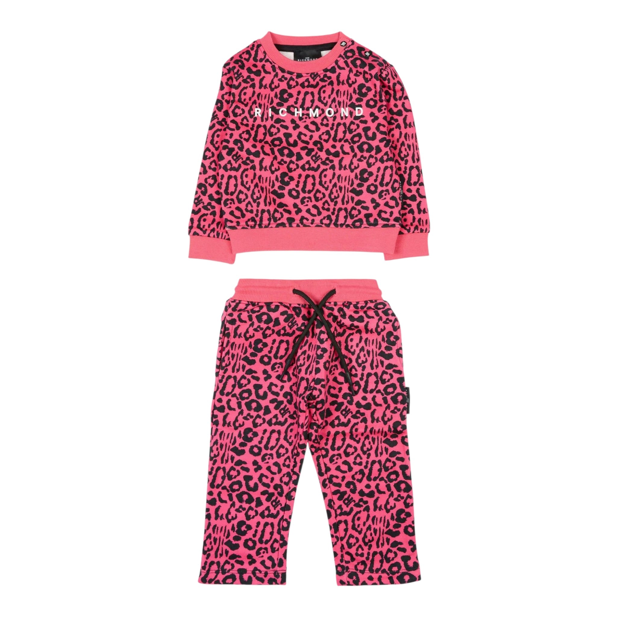 John Richmond Completo 2 Pezzi Felpa-Pantalone tinta unita Fantasia Maculata Fuxia per Neonata RIA25117CF FUXIA JOHN RICHMOND 