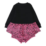 John Richmond Abito Manica Lunga Bicolore con Culotte Nero/Fuxia per Neonata RIA25120VE NERO/FUXIA JOHN RICHMOND 