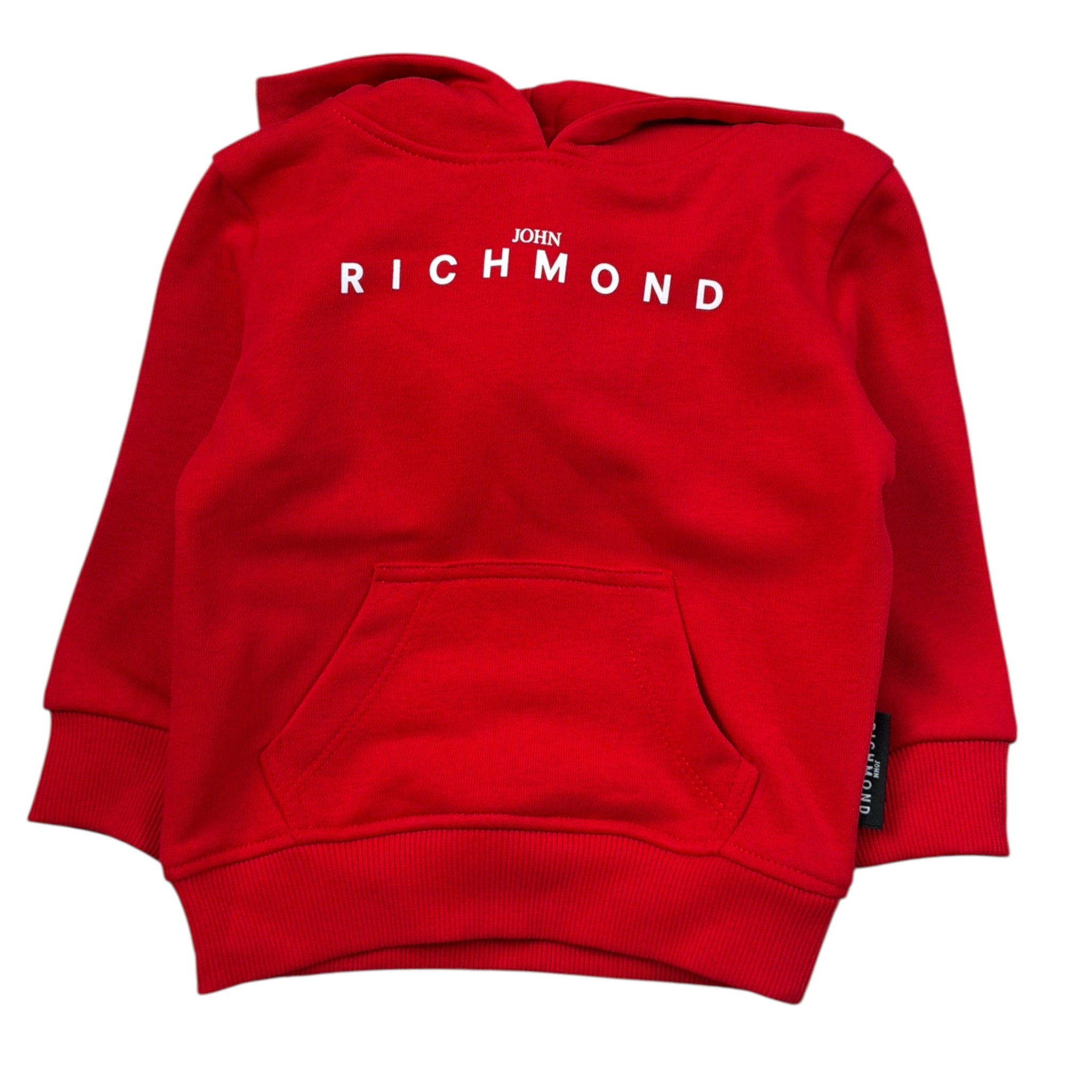 John Richmond Felpa tinta unita con Cappuccio E Stampa Rosso per Neonato RIA26002FE ROSSO JOHN RICHMOND 