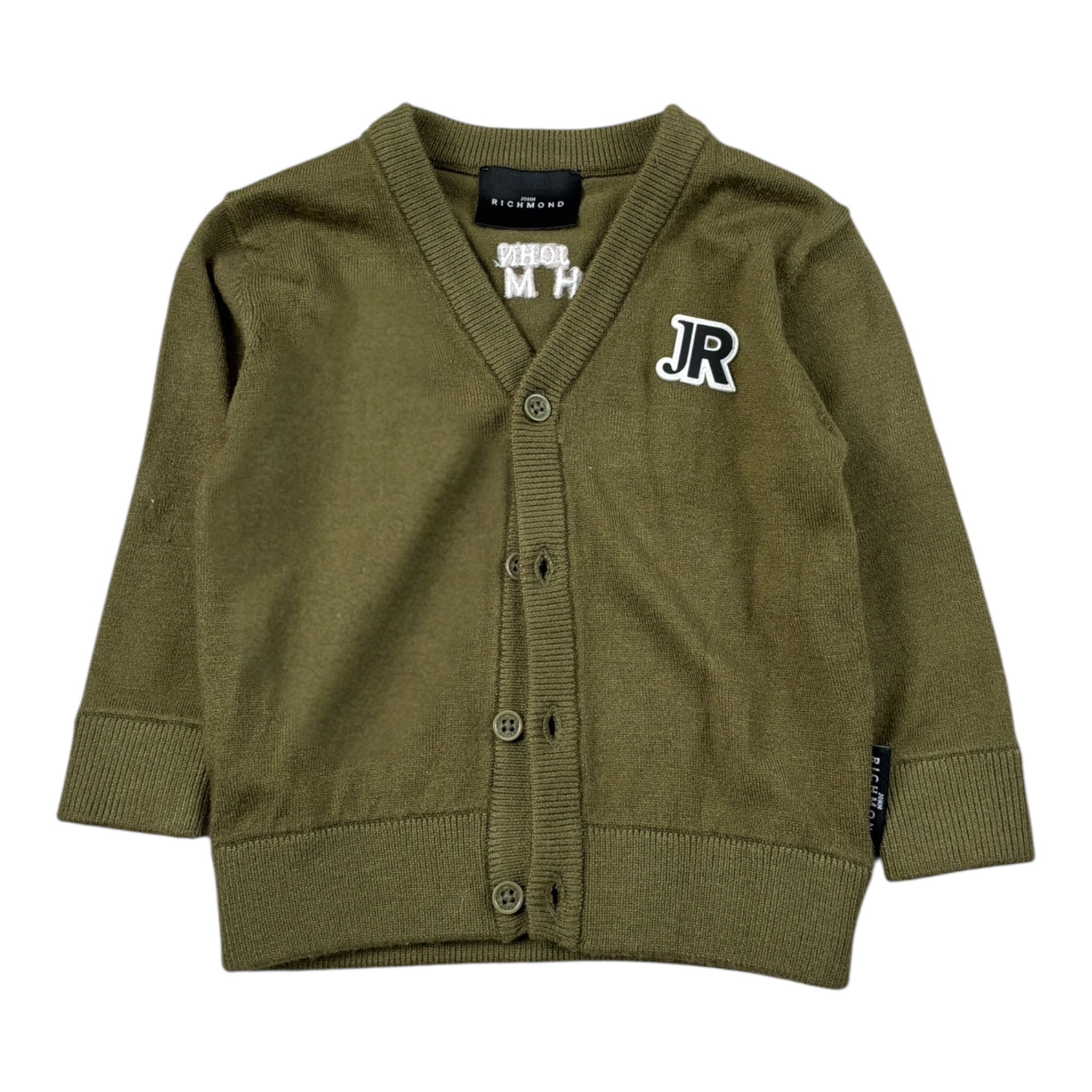 John Richmond Cardigan tinta unita con Logo Verde per Neonato RIA26010CD VERDE JOHN RICHMOND 