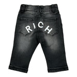 John Richmond Jeans tinta unita con Stampa Nero per Neonato RIA26013JE NERO JOHN RICHMOND 