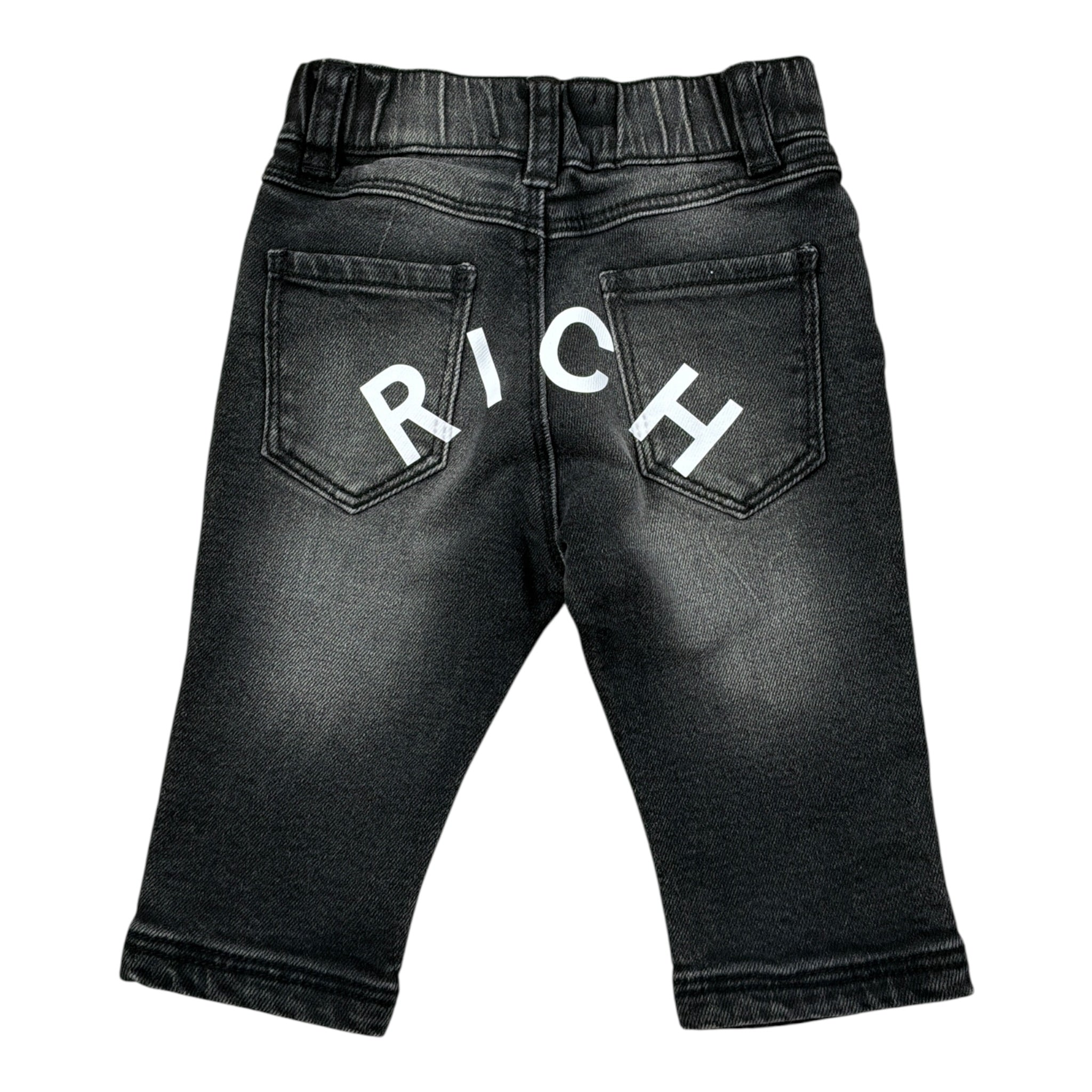 John Richmond Jeans tinta unita con Stampa Nero per Neonato RIA26013JE NERO JOHN RICHMOND 
