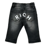 John Richmond Jeans tinta unita con Stampa Nero per Neonato RIA26013JE NERO JOHN RICHMOND 