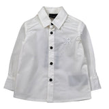 John Richmond Camicia tinta unita con Logo Bianco per Neonato RIA26018CA BIANCO JOHN RICHMOND 