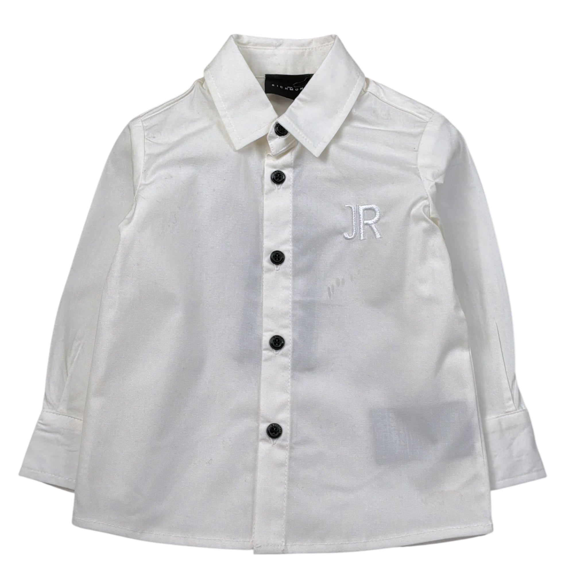 John Richmond Camicia tinta unita con Logo Bianco per Neonato RIA26018CA BIANCO JOHN RICHMOND 