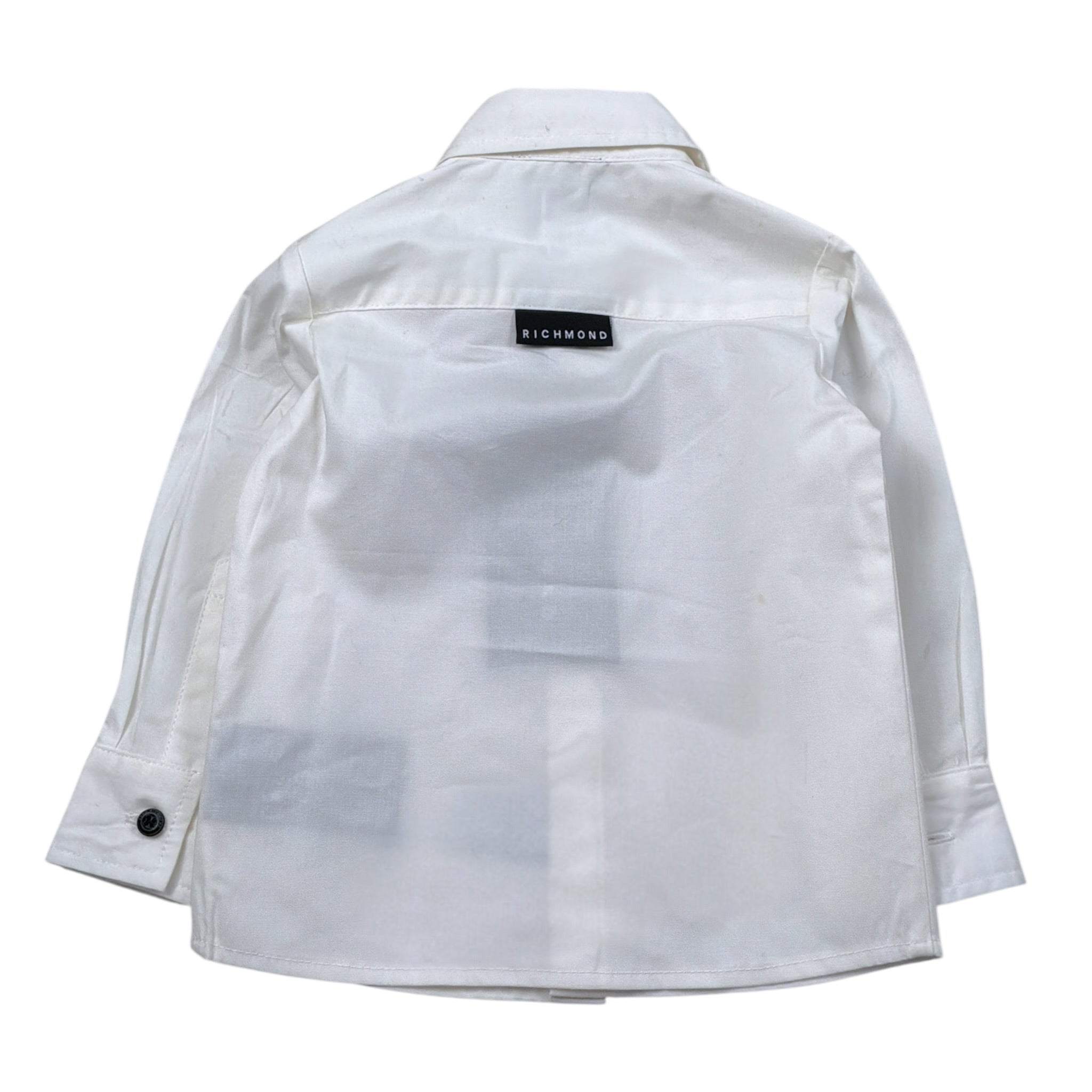 John Richmond Camicia tinta unita con Logo Bianco per Neonato RIA26018CA BIANCO JOHN RICHMOND 
